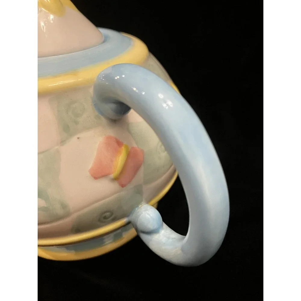 Vintage Oneida Country Bouquet Rainbow Garden Ceramic Teapot Discontinued
